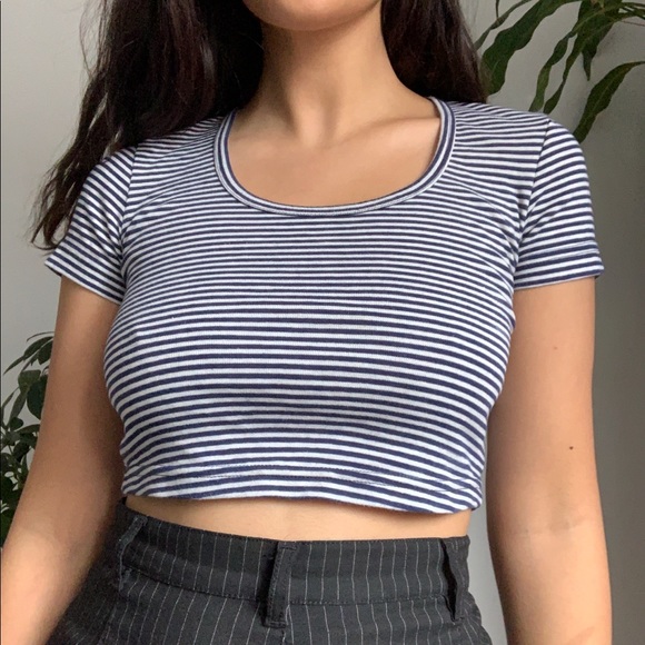 American Apparel Tops - American Apparel stripped cotton crop top American Apparel Tops - American Apparel stripped cotton crop top